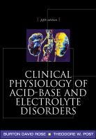 CLINICAL PHYSIOLOGY OF ACID BASE & ELECTROLYTE DISORDERS