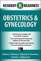 OBSTETRICS AND GYNECOLOGY RESIDENT READINESS