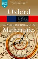 CONCISE OXFORD DICTIONARY OF MATHEMATICS