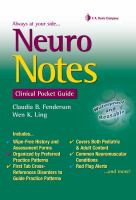 NEURO NOTES CLINICAL POCKET GUIDE