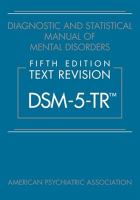 DSM 5 : DIAGNOSTIC AND STATISTICAL MANUAL OF MENTAL DISORDERS