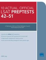 10 ACTUAL OFFICIAL LSAT PREPTESTS 42-51