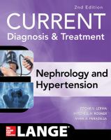 CURRENT DIAGNOSIS & TREATMENT NEPHROLOGY & HYPERTENSION 2ND