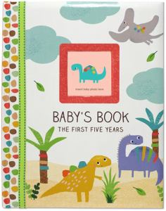 BABYS BOOK: THE FIRST FIVE YEARS (DINOSAURS), by PETER PAUPER PRESS INC