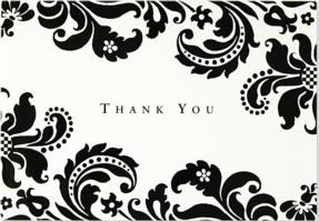 SHADOW TAPESTRY THANK YOU NOTES