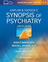 KAPLAN & SADOCK 'S SYNOPSIS OF PSYCHIATRY