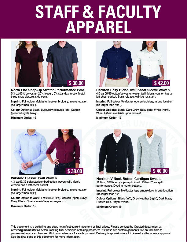 Faculty & Staff Apparel