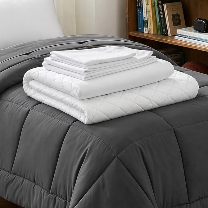 Bed-in-a-Bag bundle with pillows and bedding
