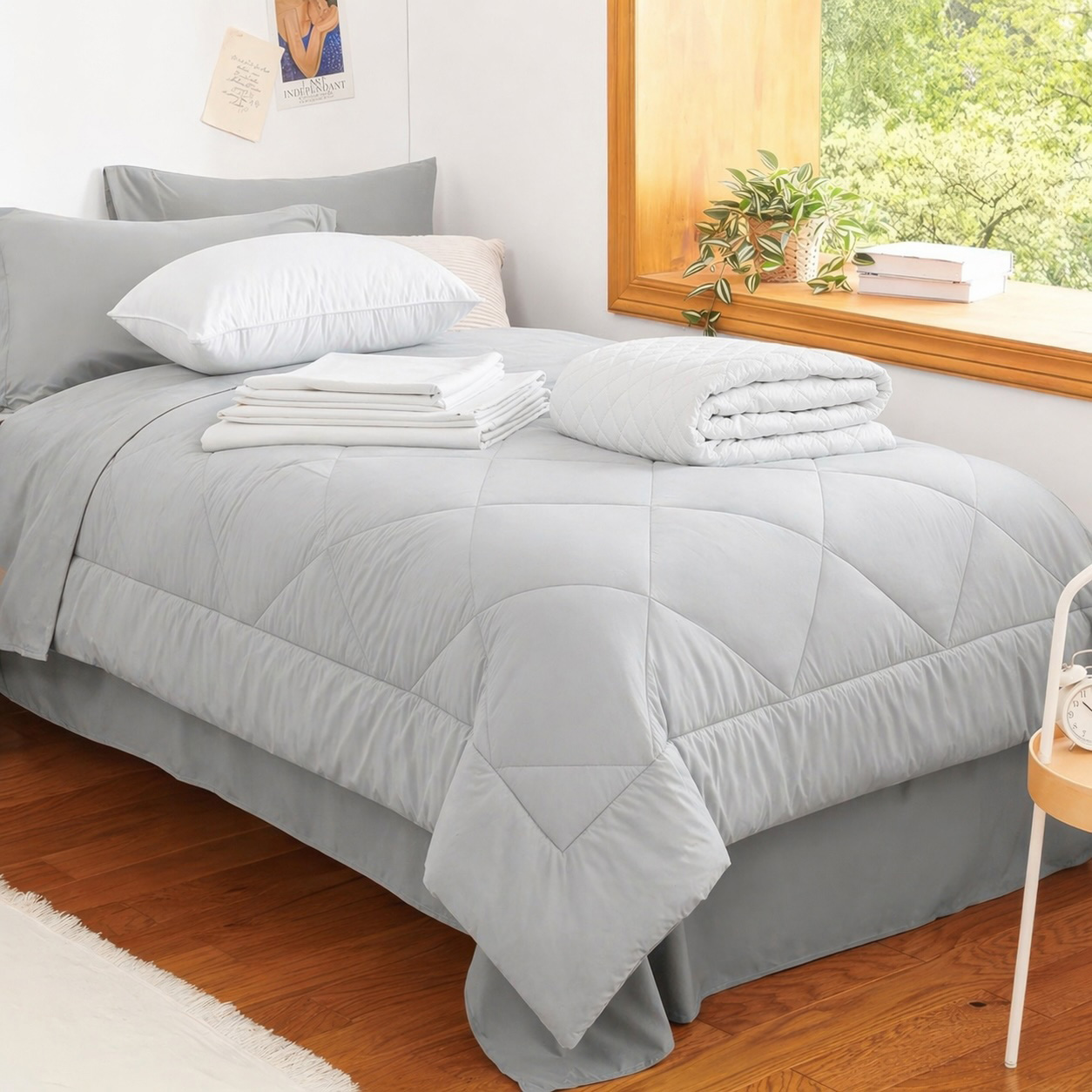 Bed-in-a-Bag bundle with pillows and bedding