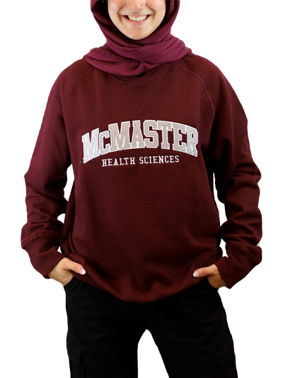 McMaster Medicine Crewneck Sweatshirt with Twill & Embroidery