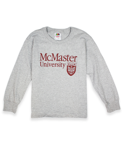 McMaster Youth Official Crest Long Sleeve Shirt