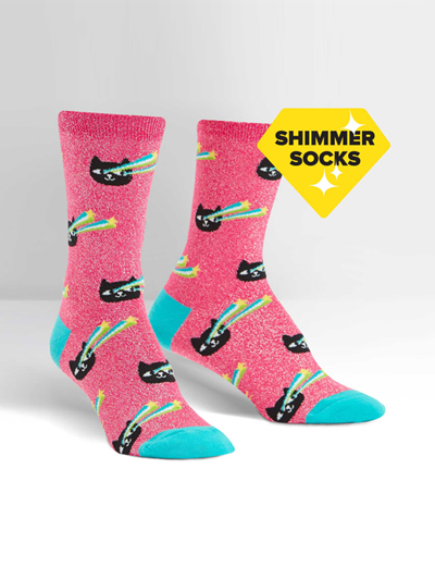 Pew Pew Women's Shimmer Crew Socks - #7777040