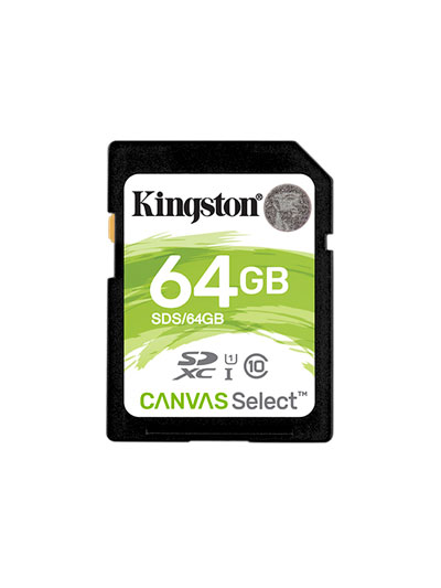 KINGSTON 64GB SDCARD, CL10, 80R/10W
