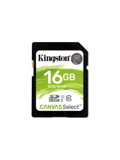 KINGSTON 16GB SDHC CANVAS SELECT - #7778190