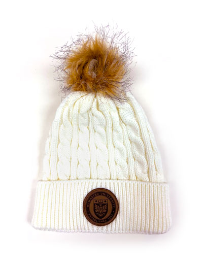 McMaster Circle Crest Toque with Faux Fur Pom