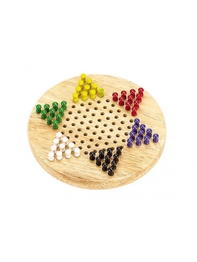CHINESE CHECKERS - 7" WOOD BOARD