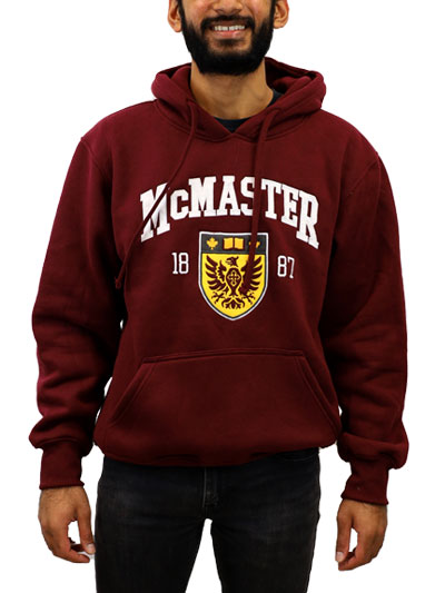 McMaster Hooded Sweatshirt with Official Crest Patch - #7876262
