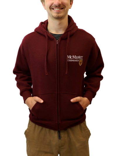 McMaster Official Crest Full Zip Hooded Sweatshirt - #7880908