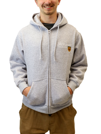 McMaster Official Crest Full Zip Hooded Sweatshirt - #7881021