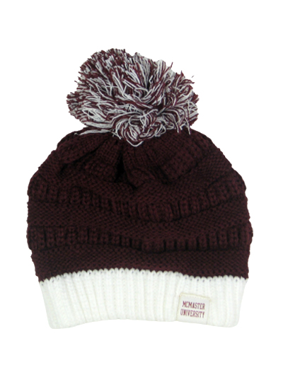 McMaster University Two Tone Slouch Beanie Toque