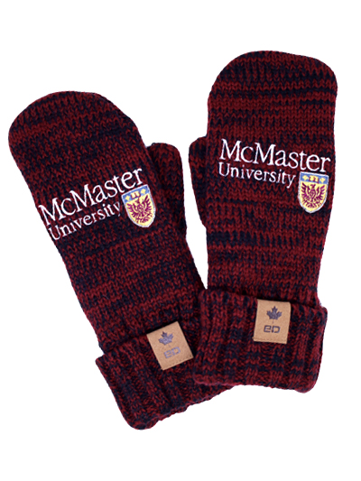 McMaster Official Crest Maroon Pepper Mittens - #7886839