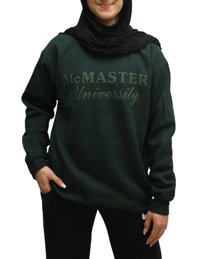 McMaster University Crewneck Sweatshirt with Puff Print - #7909257
