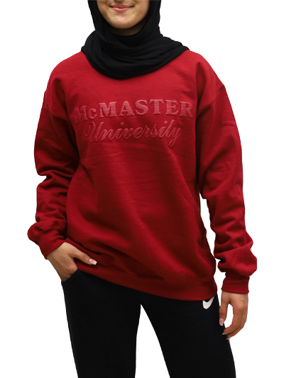 McMaster University Crewneck Sweatshirt with Puff Print - #7909293