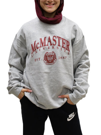 McMaster University Crewneck with Crest Design - #7902258