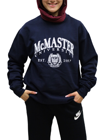 McMaster University Crewneck with Crest Design - #7902365