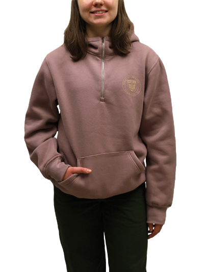 McMaster circle crest 1/4 zip hooded sweatshirt - #7907520