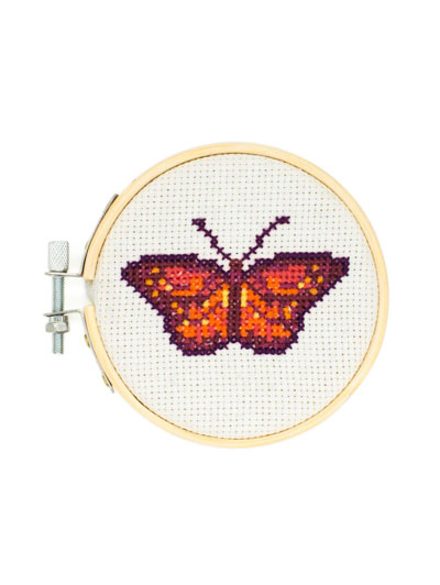 Mini Cross Stitch Kit - Butterfly - #7969093