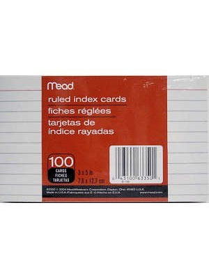 Index Cards (3"x5")