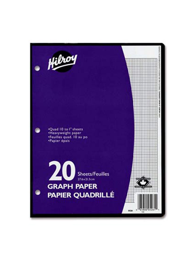 Hilroy One-Sided Quad Ruled Filler Paper  - #2415925