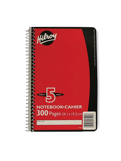 Hilroy 5 Subject Notebook