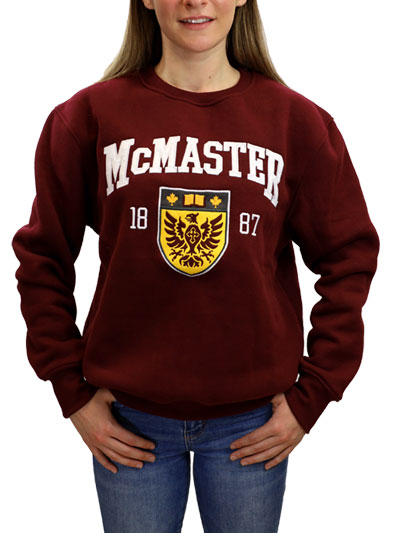 McMaster Crewneck with Official Crest Patch