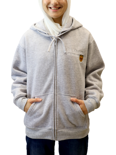 McMaster Official Crest Full Zip Hooded Sweatshirt - #7881021