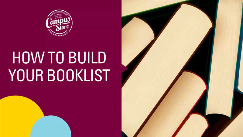 How to Build a Booklist at McMaster University