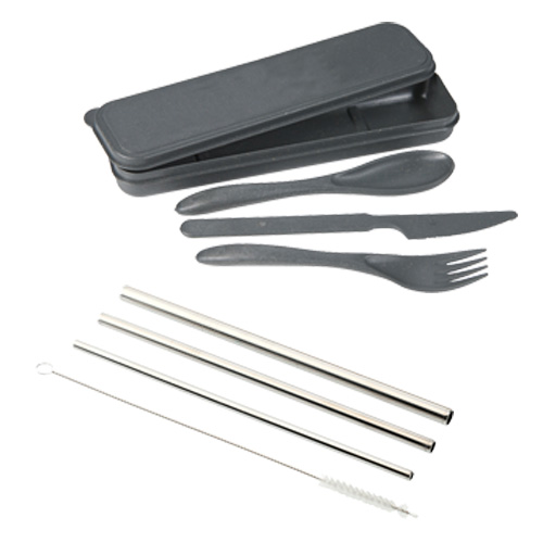 Cutlery sets & branded reusable straws