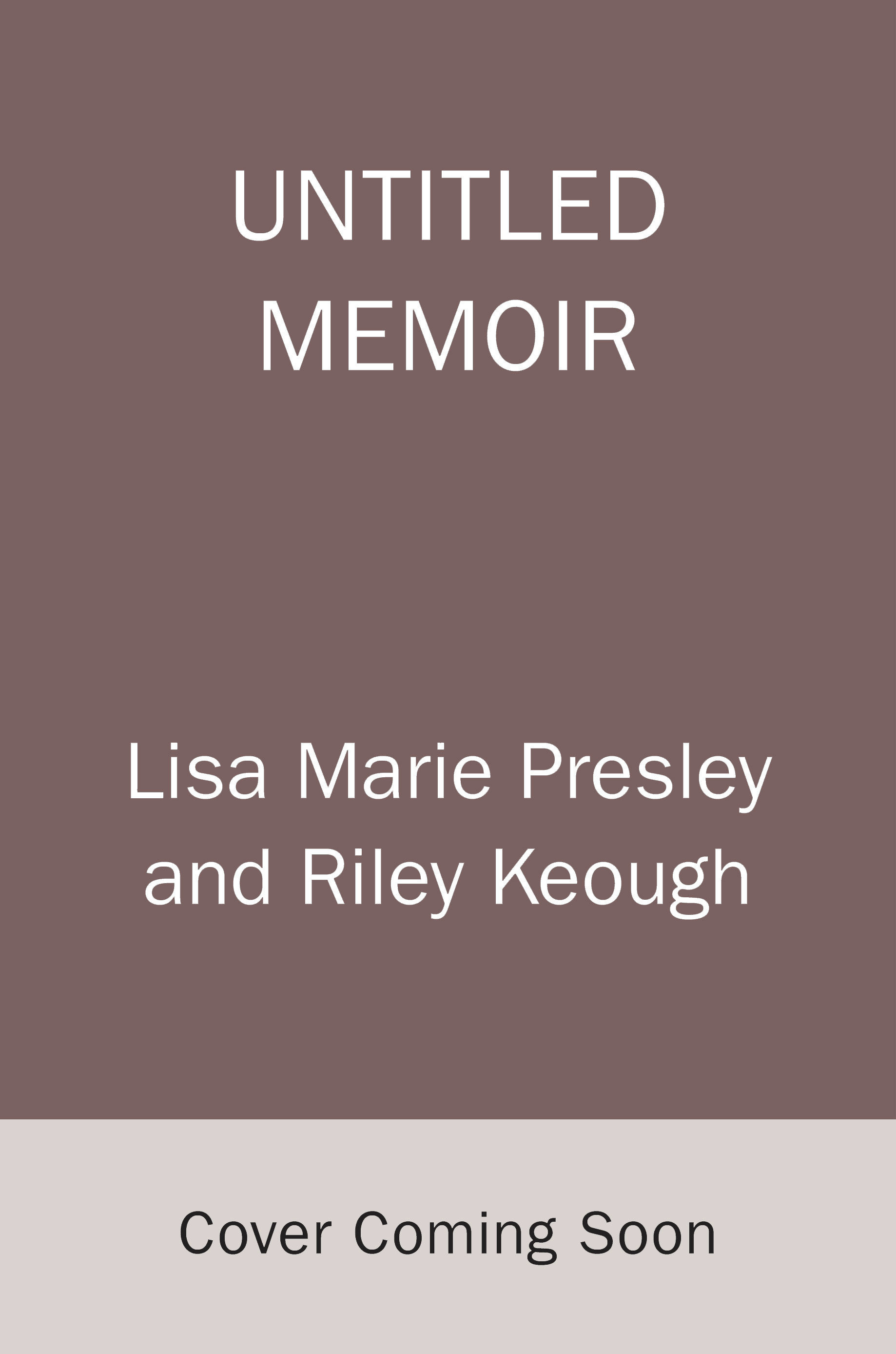 UNTITLED MEMOIR, by PRESLEY, LISA MARIE
