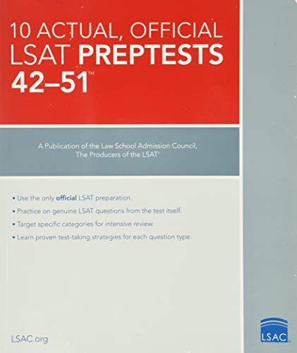 10 ACTUAL OFFICIAL LSAT PREPTESTS 42-51