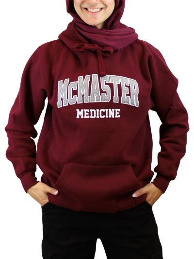 McMaster Medicine Hooded Sweatshirt with Twill and Embroidery - #7728083