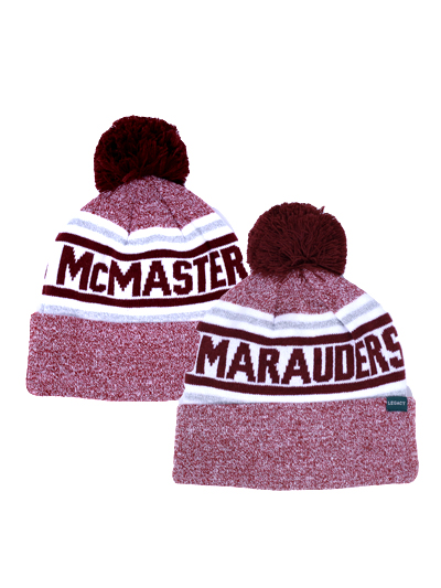 McMaster Marauders Marled Beanie toque with Pom - #7890146