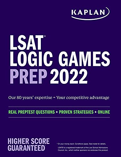 LSAT LOGIC GAMES PREP 2022, by KAPLAN