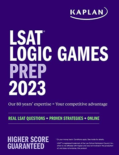 LSAT LOGIC GAMES PREP 2023, by KAPLAN