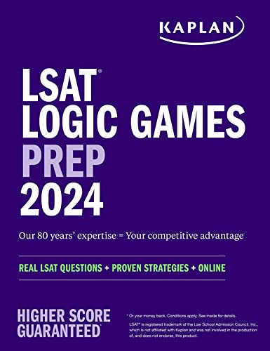 LSAT LOGIC GAMES PREP 2024, by KAPLAN TEST PREP